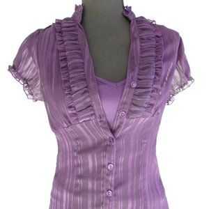 IZ Purple Lace blouse size small